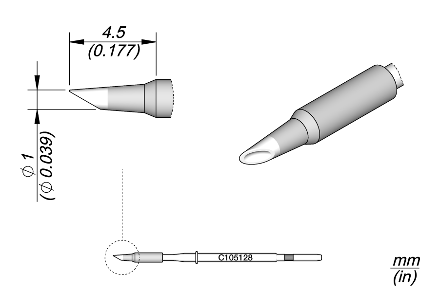 C105128 - Cartridge Spoon  Ø 1